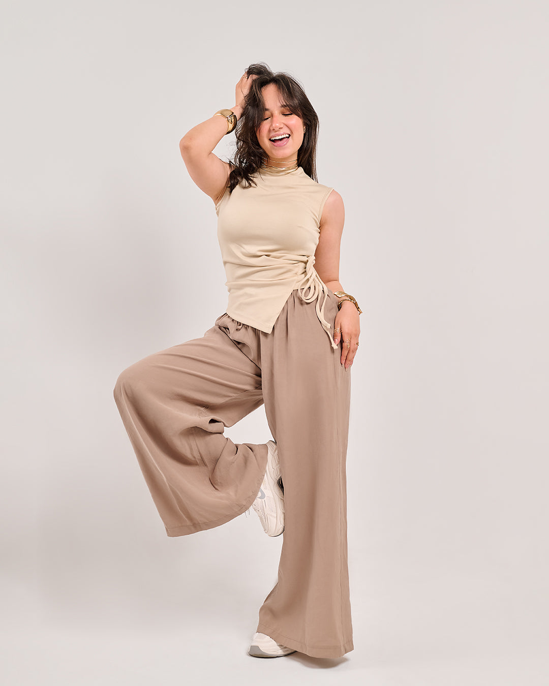 Soft Wide-Leg Pull-On Lounge Trousers (M261306)