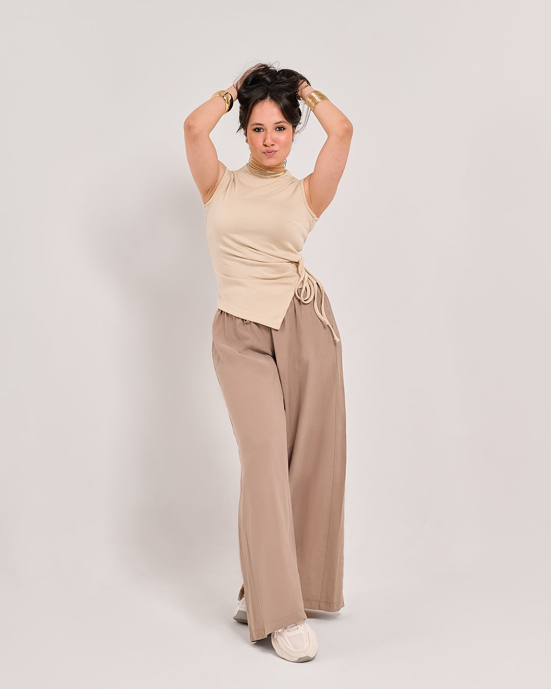 Soft Wide-Leg Pull-On Lounge Trousers (M261306)